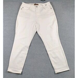 NWT Judy Blue White Boyfriend Fit High Rise Denim Jeans Size 16W JB88675 WHT-CO